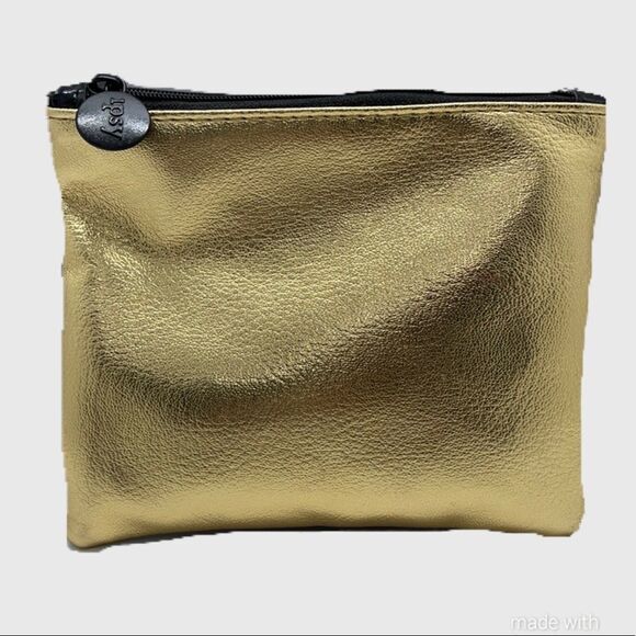 NWT IPSY Gold Metallic Cosmetic Bag w/ Zipper - Picture 1 of 5